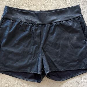 Commando Black Faux Leather Shorts